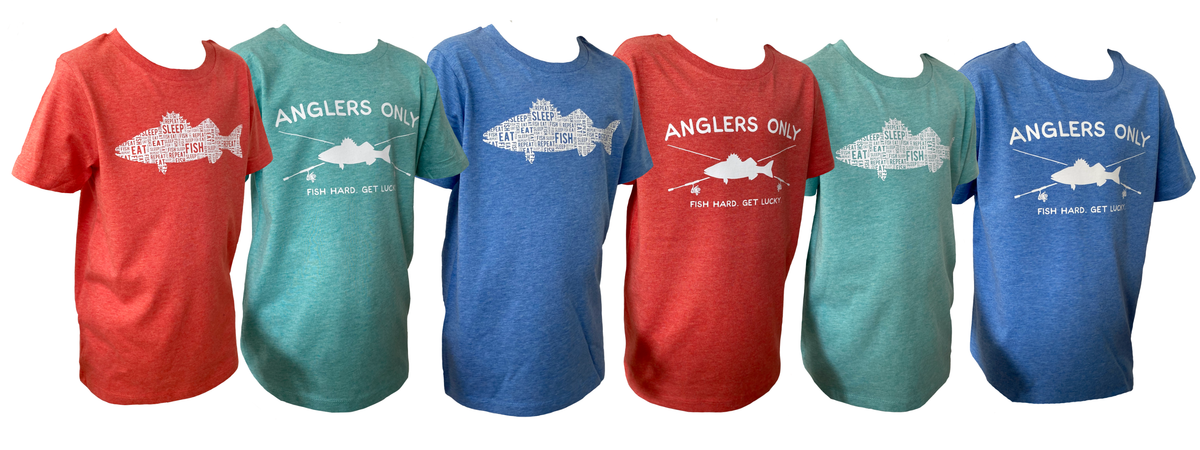 NEW: Anglers Only Kids' Range  Fishing T-Shirts & Hoodies for Kids