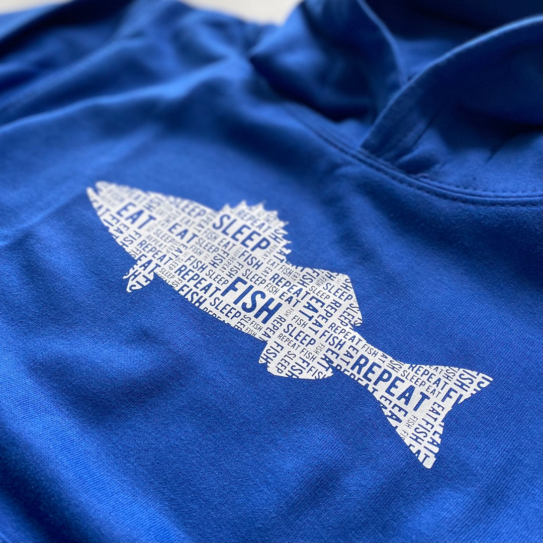  Eat Sleep Fish Fishing Long Sleeve T-Shirt : Clothing